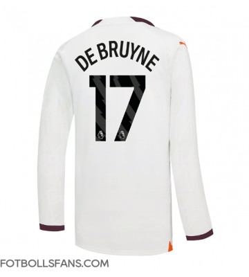 Manchester City Kevin De Bruyne #17 Replika Bortatröja 2023-24 Långärmad